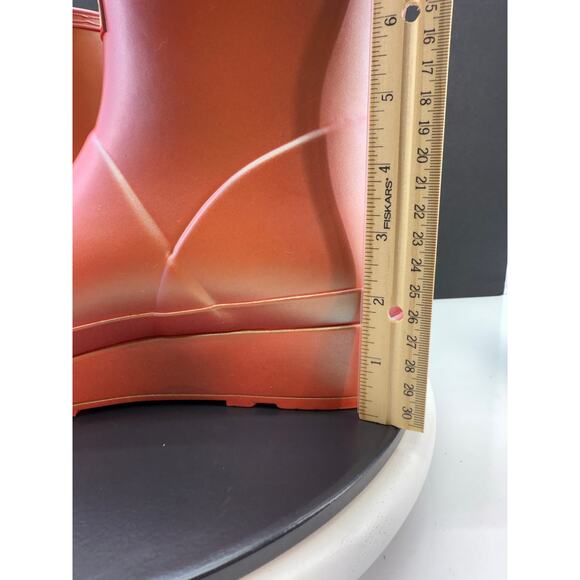 Hunter Original Play Short Nebula Womens Sz 10 Rain Boots Iridescent Coral Red - Picture 7 of 11